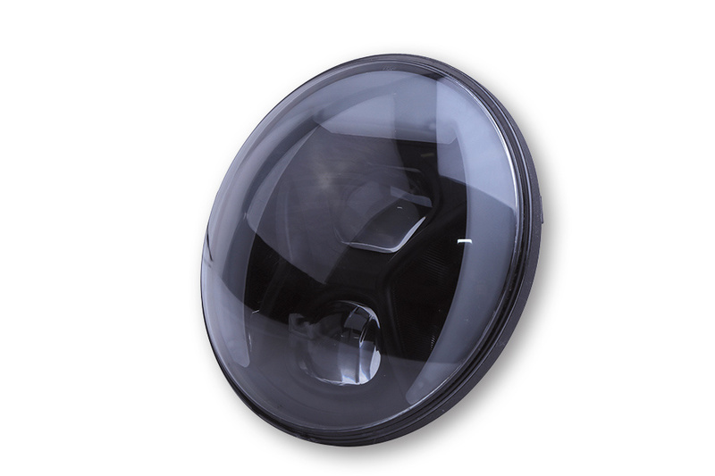 HIGHSIDER pro 7 pouces Insert de phare type 8 LED noir E-approuvé (1pc)