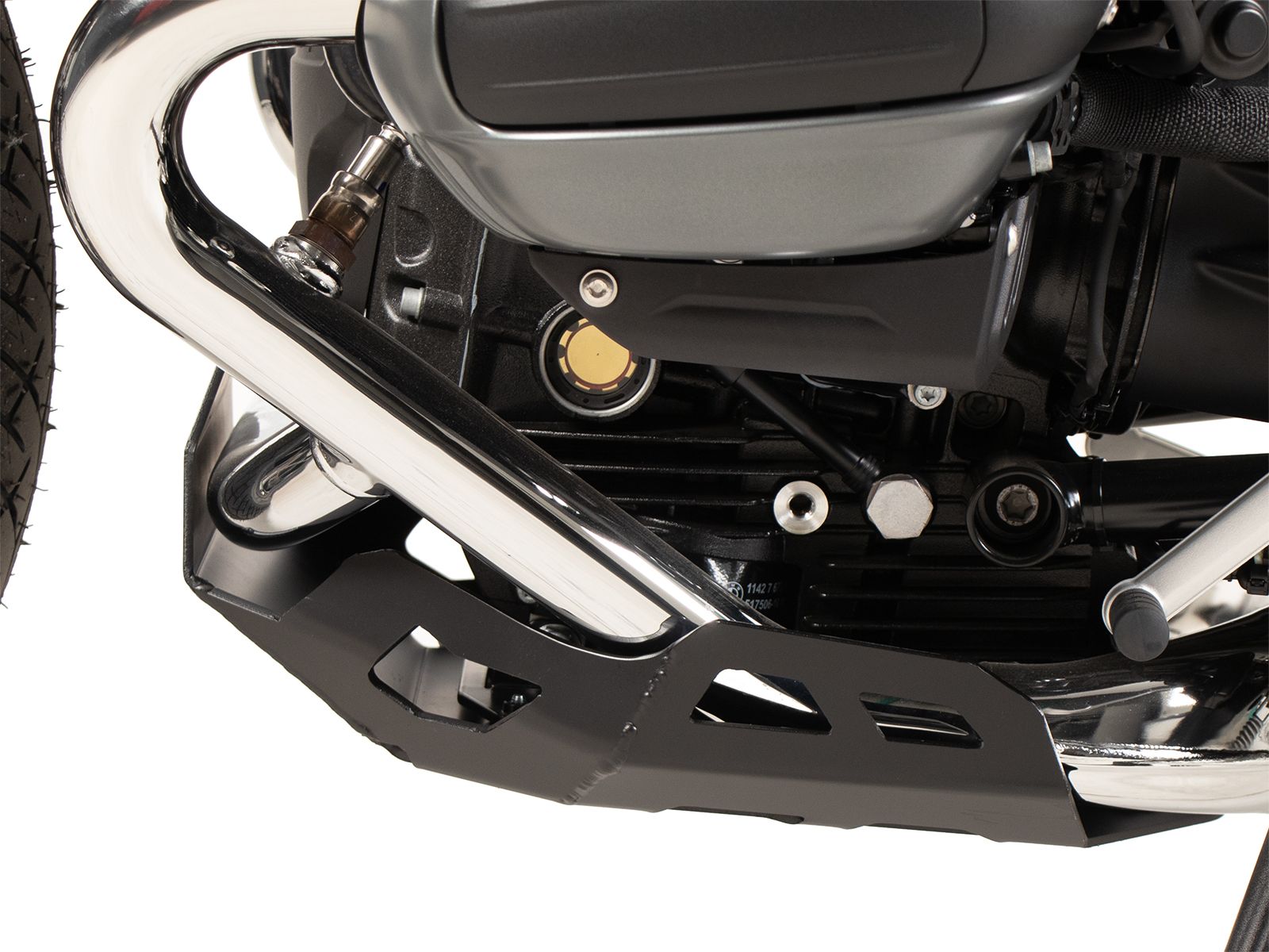 Plaque de protection moteur noire pour BMW R 12 (24-) Hepco & Becker