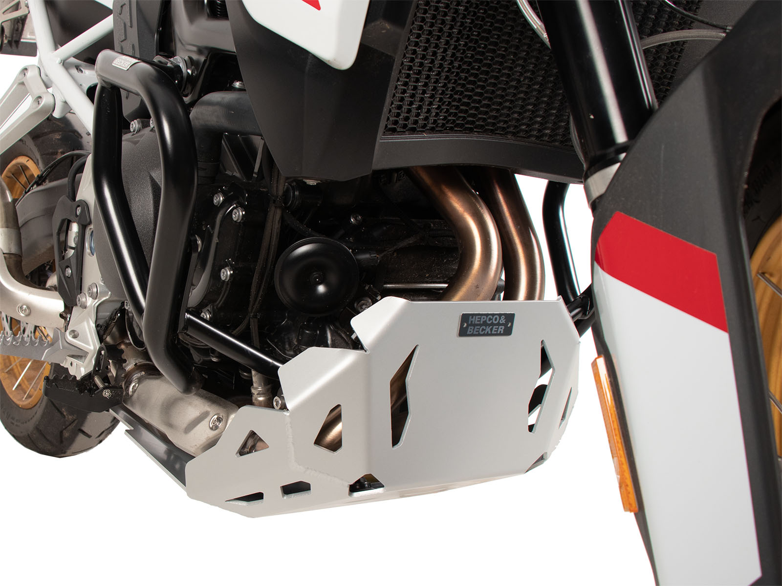 Plaque de protection moteur argentée pour BMW F 900 GS (24-) Hepco & Becker