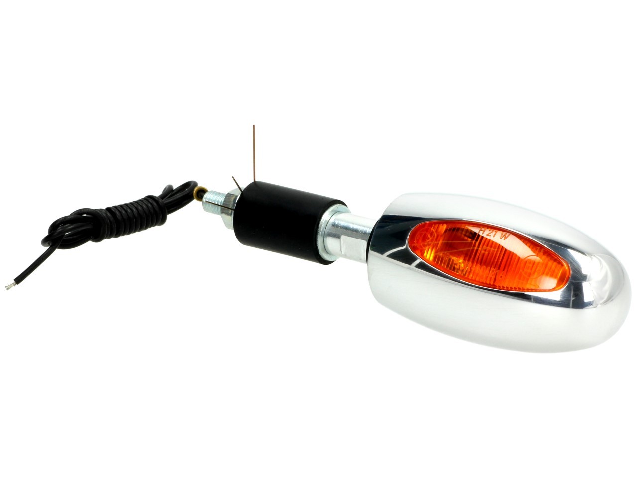 Clignotants Kellermann, BL 1000 yellow, aluminium, halogène, VR/VL, 12 V, 21 W, chrome poli, brillant