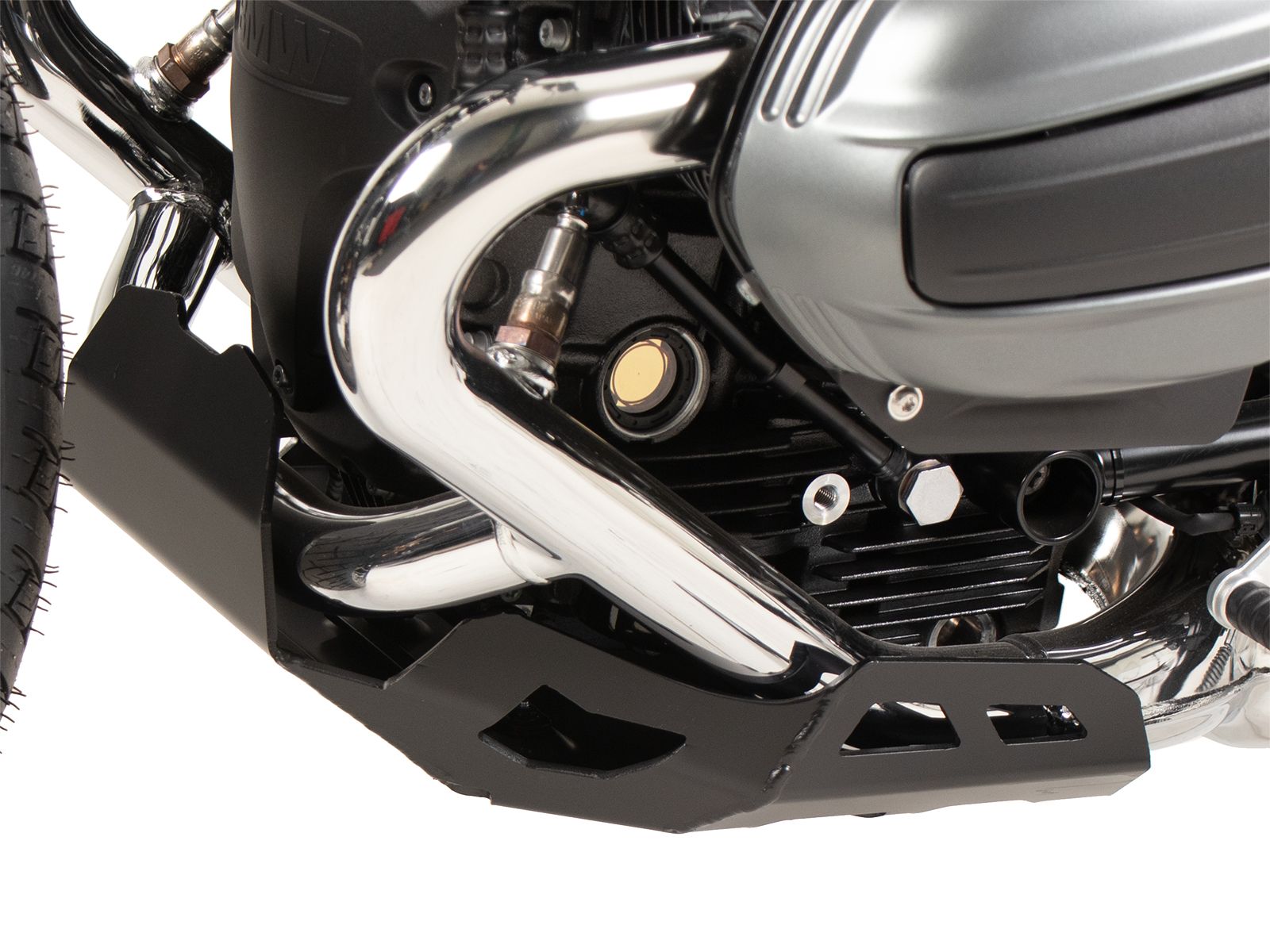 Plaque de protection moteur noire pour BMW R 12 (24-) Hepco & Becker