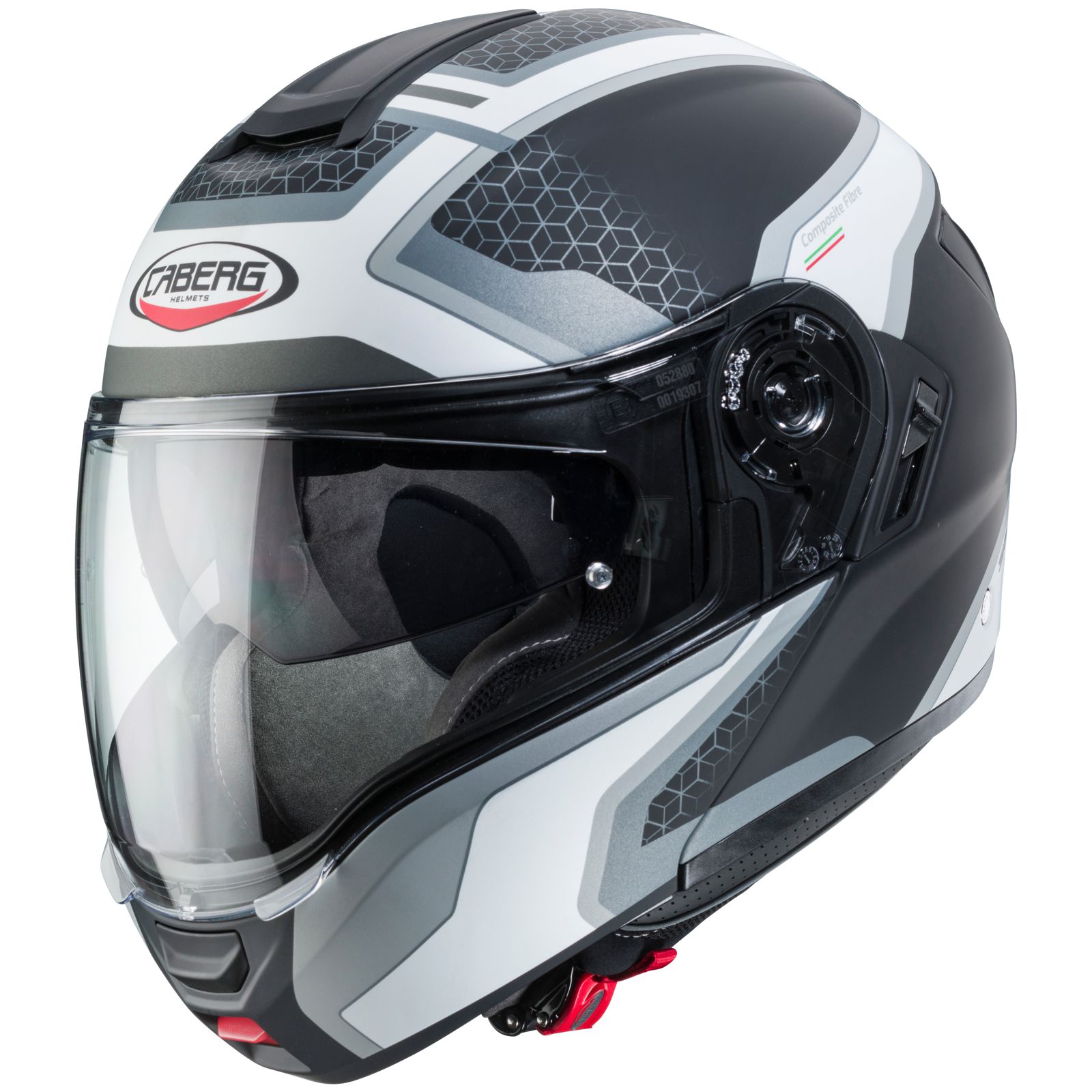 Caberg casque Levo Sonar, noir mat/blanc anthracite
