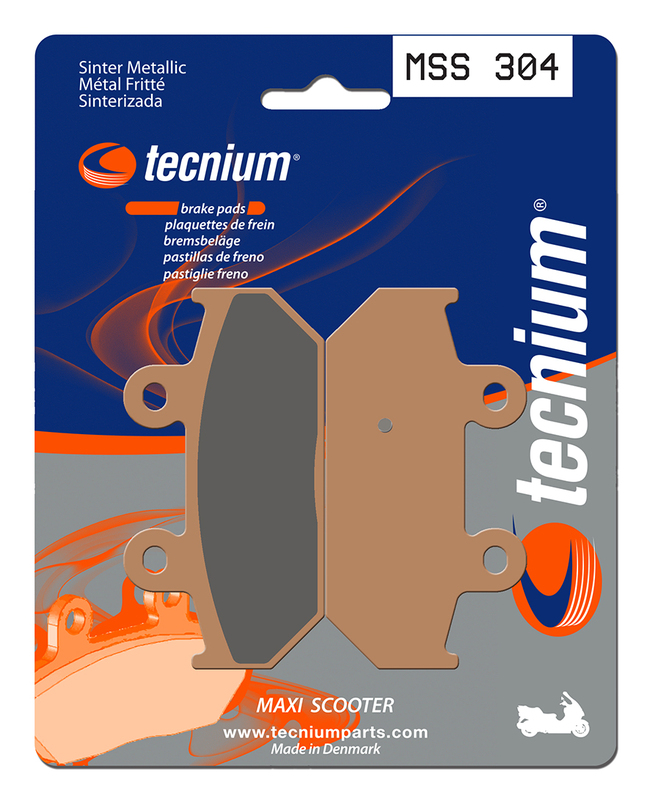Plaquettes de frein Tecnium Maxi Scooter en métal fritté - MSS304