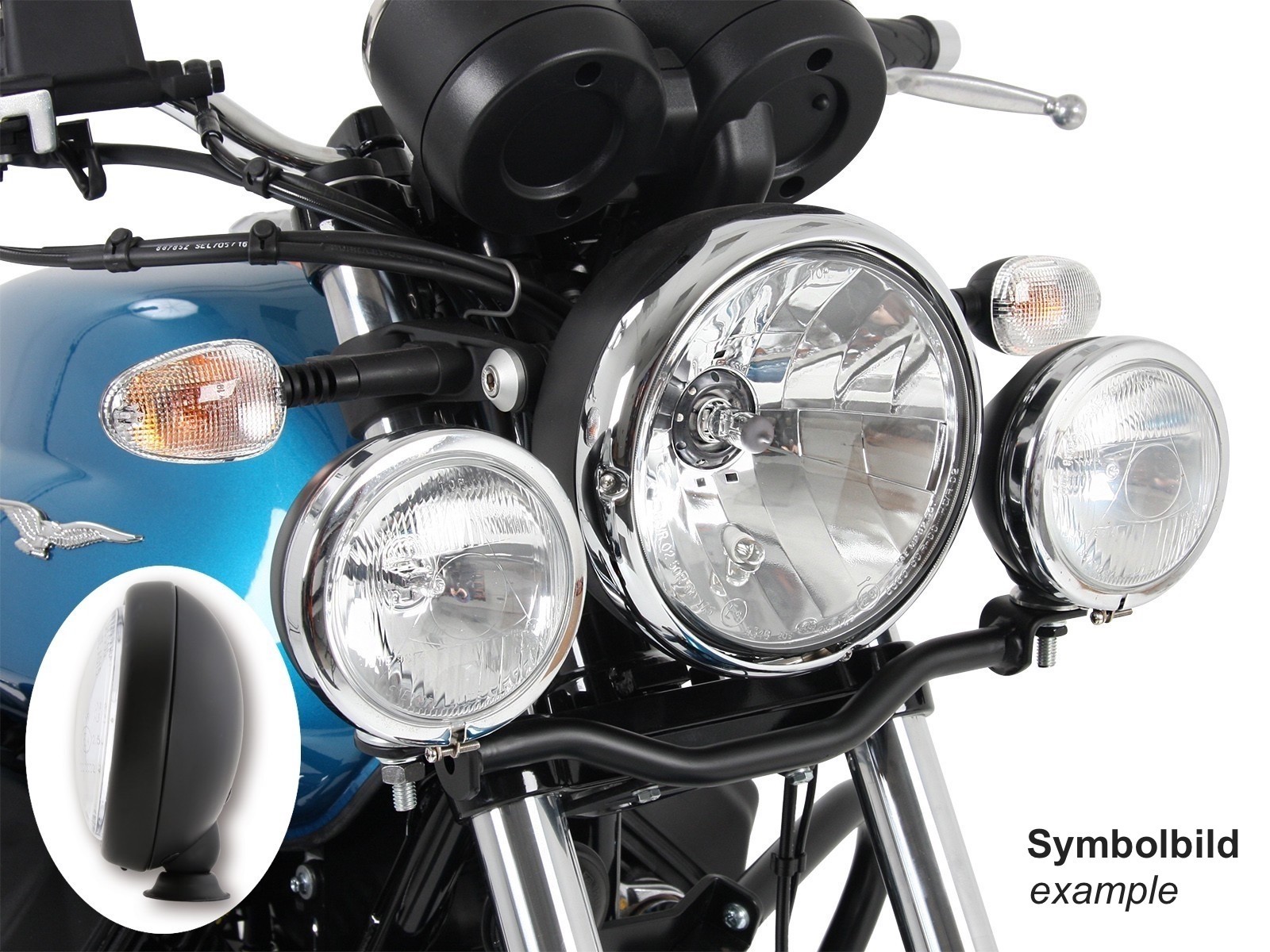 Kit de phares additionnels Twinlight noir pour V 7 III stone/ special/ Anniversario/ Racer (année 17-)