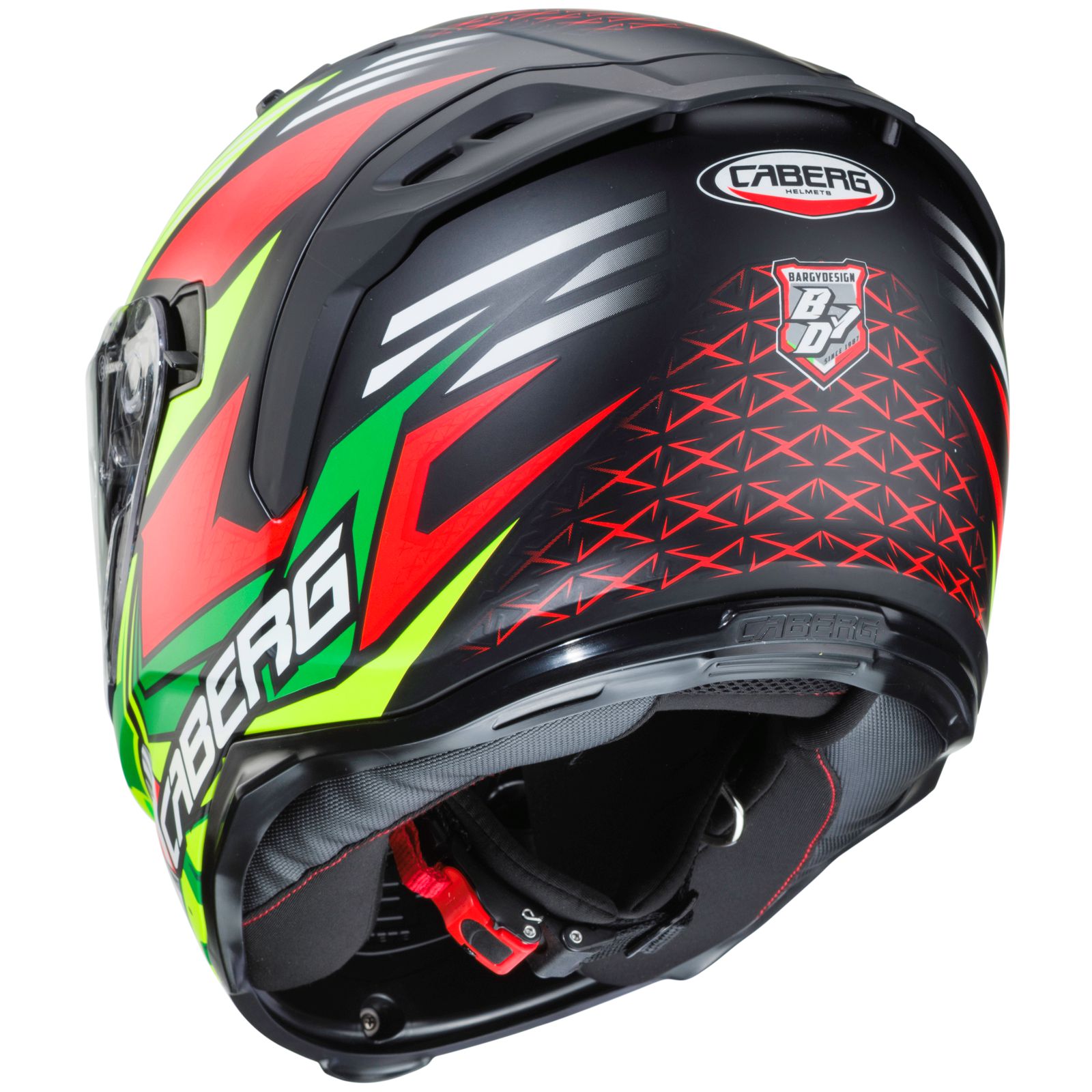 Caberg casque Avalon Giga, noir mat/jaune fluo rouge