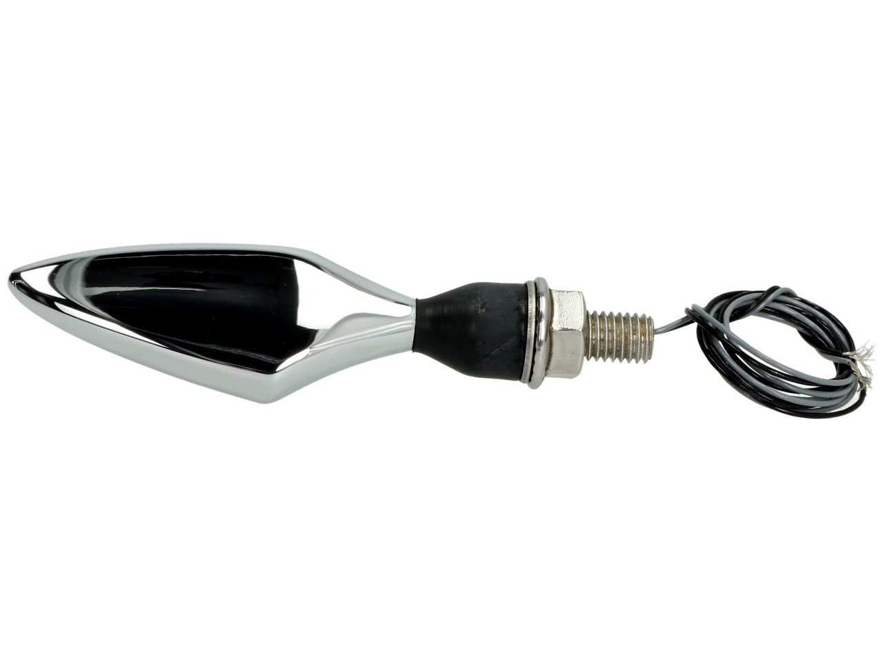 Clignotants Kellermann, Rhombus Extreme, alu, LED, VL/HR, 12 V, chrome brillant, M8x20, homologués E