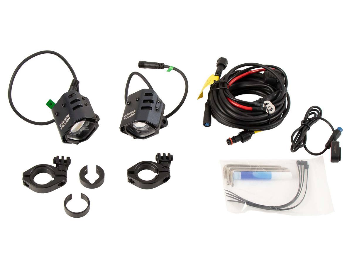 Phares supplémentaires à LED Nova avec fixation universelle pour tube Ø18-25mm Hepco & Becker