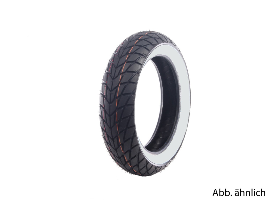Pneus Mitas 120/70-11, 56L, TL, renforcés, flancs blancs, MC20, arrière