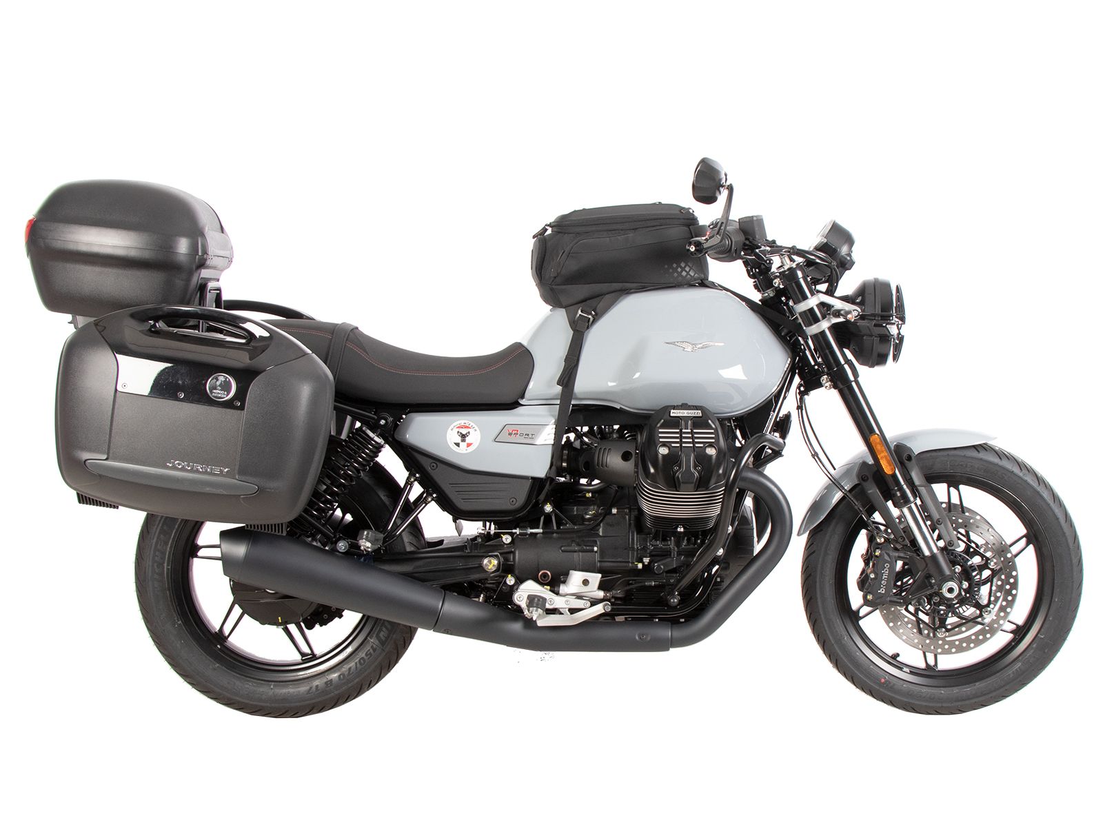 Pont à bagages tubulaire support de top case noir pour Moto Guzzi V7 850 Sport (25-) Hepco & Becker