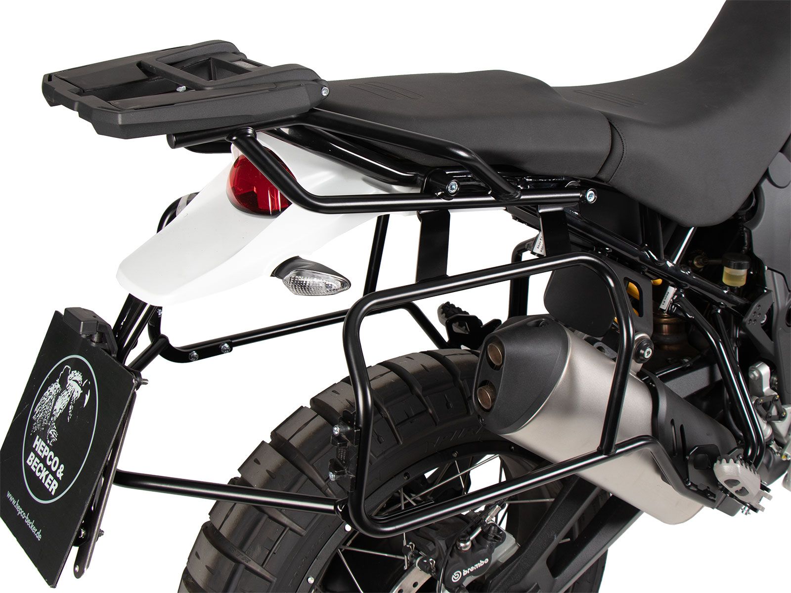 Kit de support de valises Cutout support incl. kit de valises Xplorer Cutout argent pour Ducati Desert X Rally (24-)