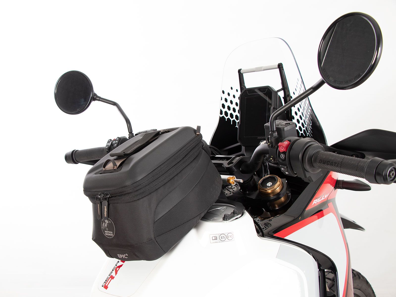 Anneau de réservoir Basic avec unité de fermeture de la sacoche de réservoir pour Ducati DesertX Rally (24-) Hepco & Becker