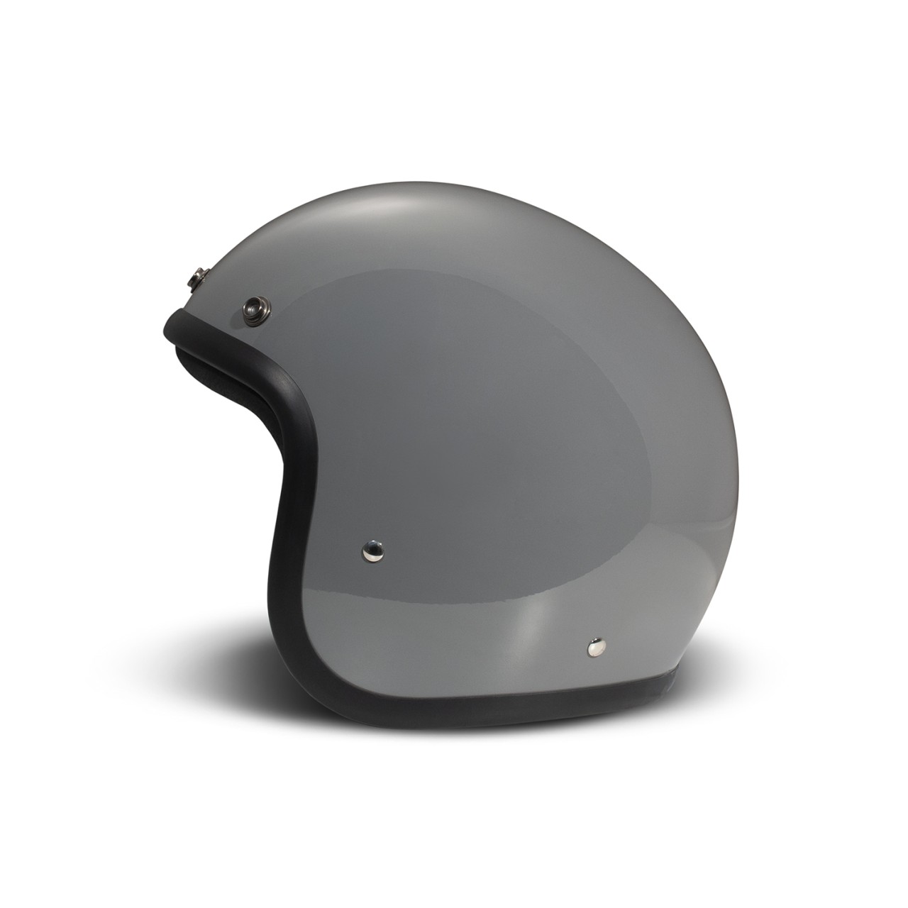 DMD casque jet rétro, gris, brillant, Crayon Grey, fibre de verre, ECE 22.06