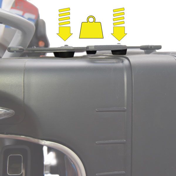 Paire de porte-bagages supplémentaires pour BMW F 850 GS, R 1200 GS LC /Rally, R 1250 GS, acier, noir