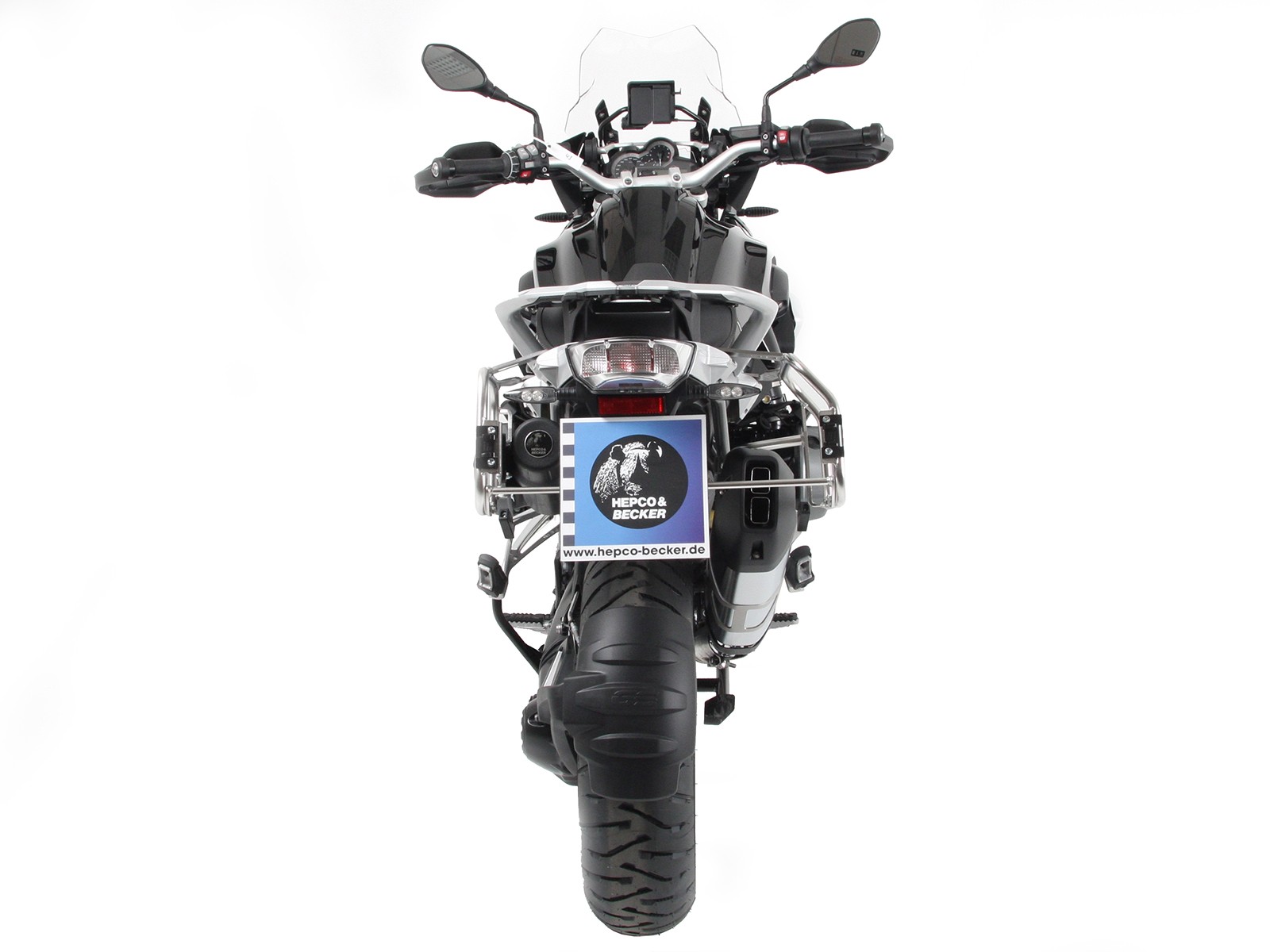 Boîte à outils noire pour support de valises latérales Cutout pour BMW R 1250 GS (19-23) Hepco & Becker