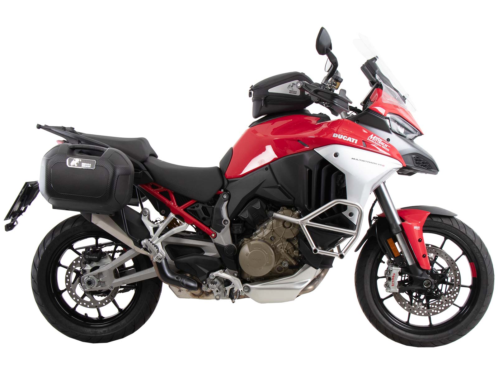 Anneau de réservoir Basic avec unité de fermeture de la sacoche de réservoir pour Multistrada V4/S/Pikes Peak/Rally/RS (25-)