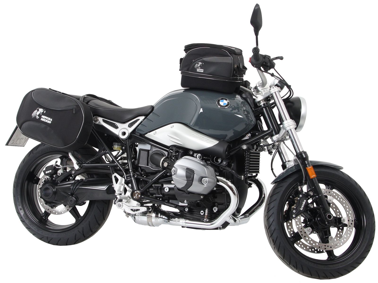 Anneau de réservoir Basic avec unité de fermeture de la sacoche de réservoir pour BMW R nineT Pure (17-23) Hepco & Becker