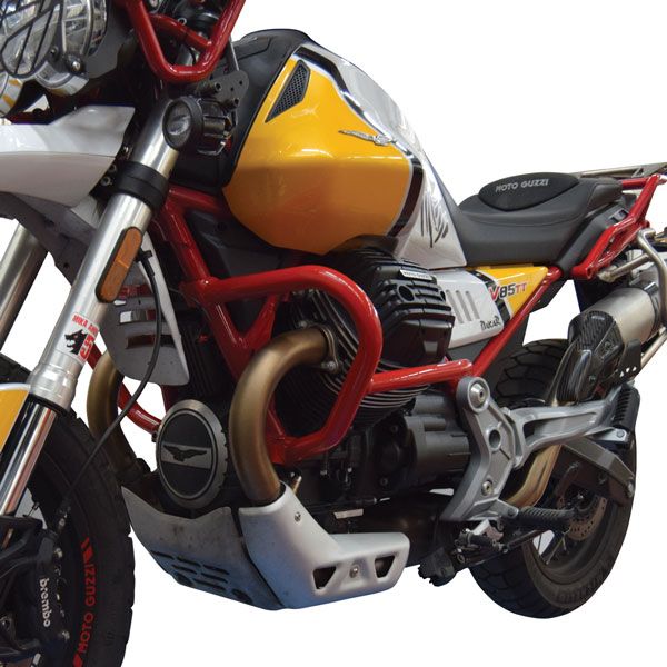 Arceau de protection moteur rouge pour Moto Guzzi V85 TT