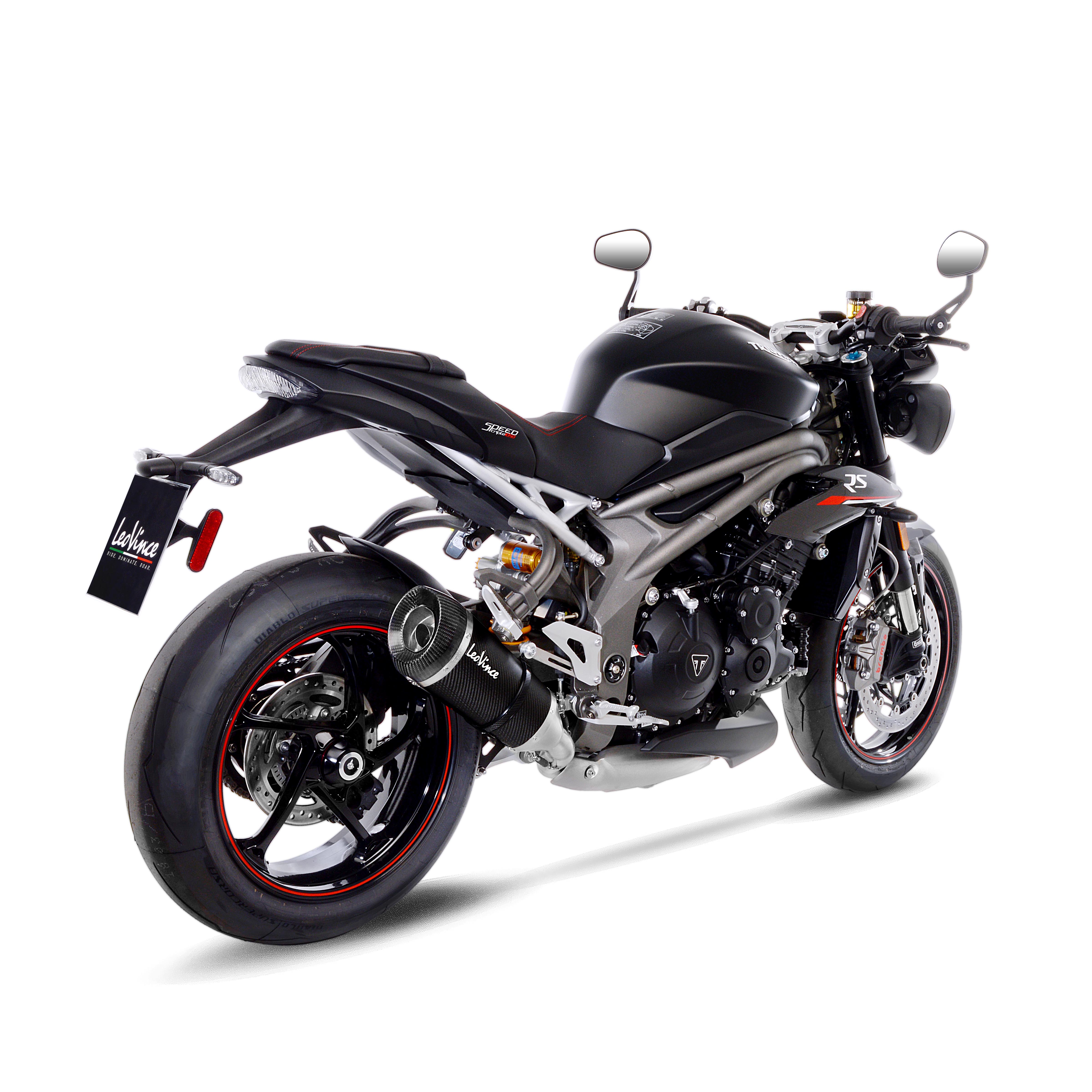 LeoVince système d?èchappement Factory S, carbone, slip on pour Triumph Speed Triple 1050 RS / S (18-19)