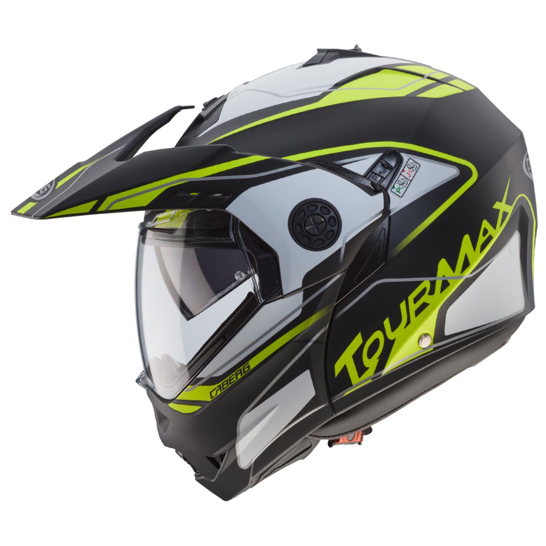 Caberg casque Tourmax Marathon, noir mat/blanc-jaune