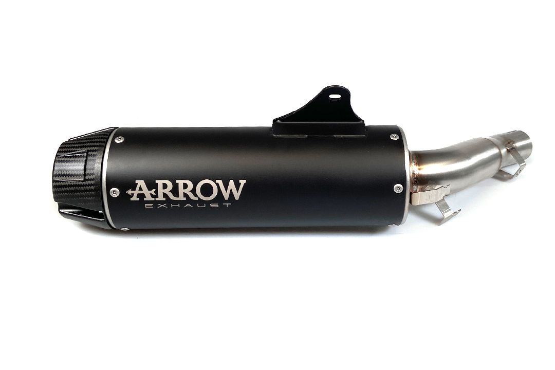 ARROW Échappement REBEL DARK Slip-On avec embout en carbone pour Honda CMX 1100 Rebel (21-25)
