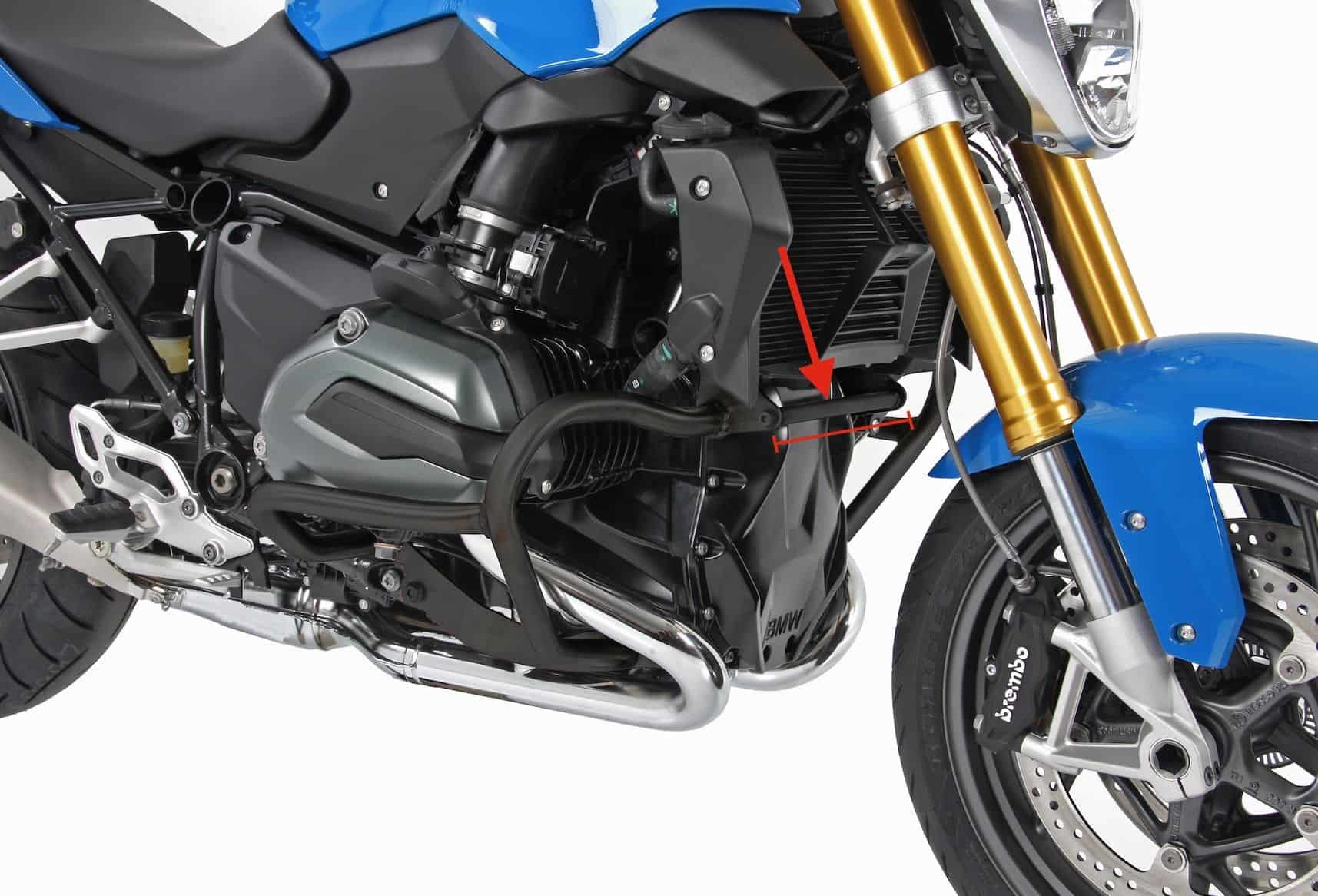 Entretoise de renfort argentée pour l'arceau de protection du moteur pour BMW R 1200 GS LC (13-18) Hepco & Becker