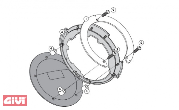 Givi fixation réservoir Ducati
