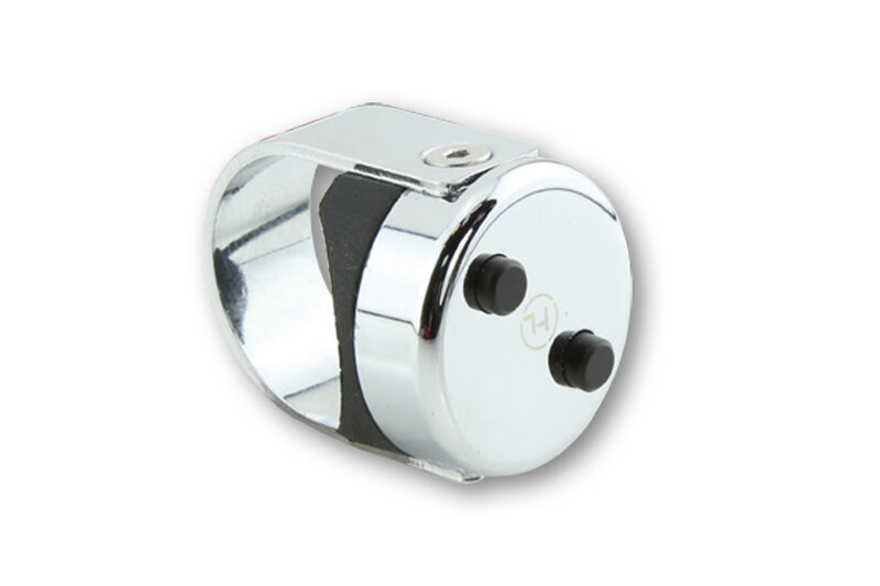 Bouton poussoir HIGHSIDER pro Classic Chrome Pour guidon 7/8 et 1 pouce
