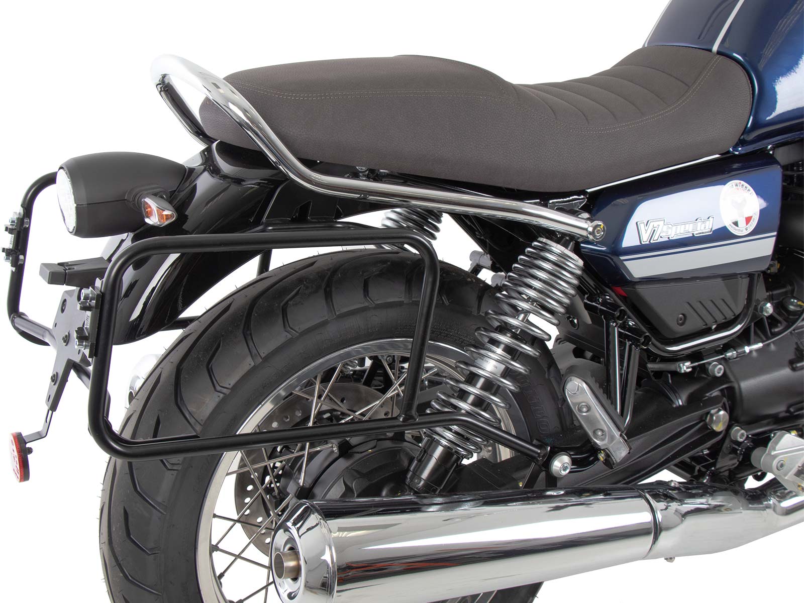 Supports de valises latérales fixes vissés noirs pour Moto Guzzi V7 850 Stone Corsa (2024) Hepco & Becker