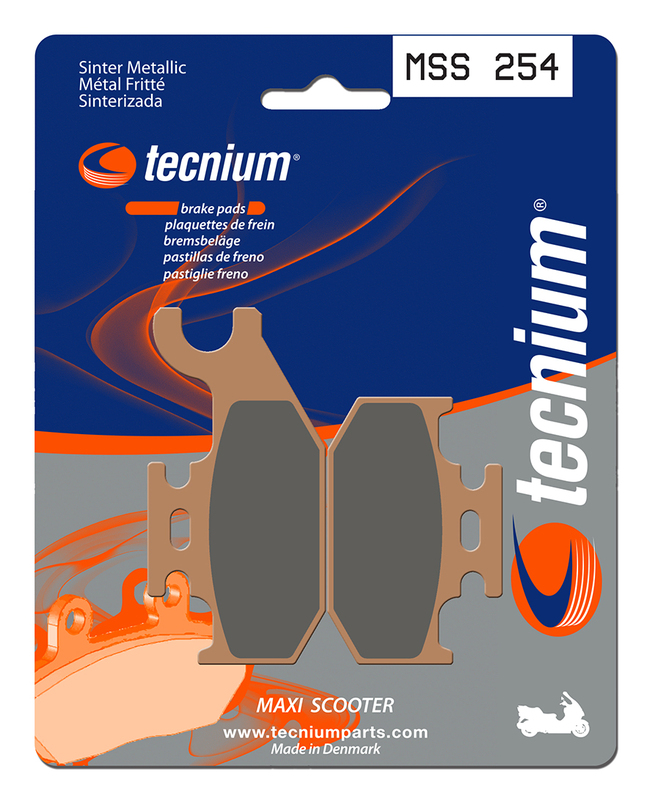 Plaquettes de frein Tecnium Maxi Scooter en métal fritté - MSS254