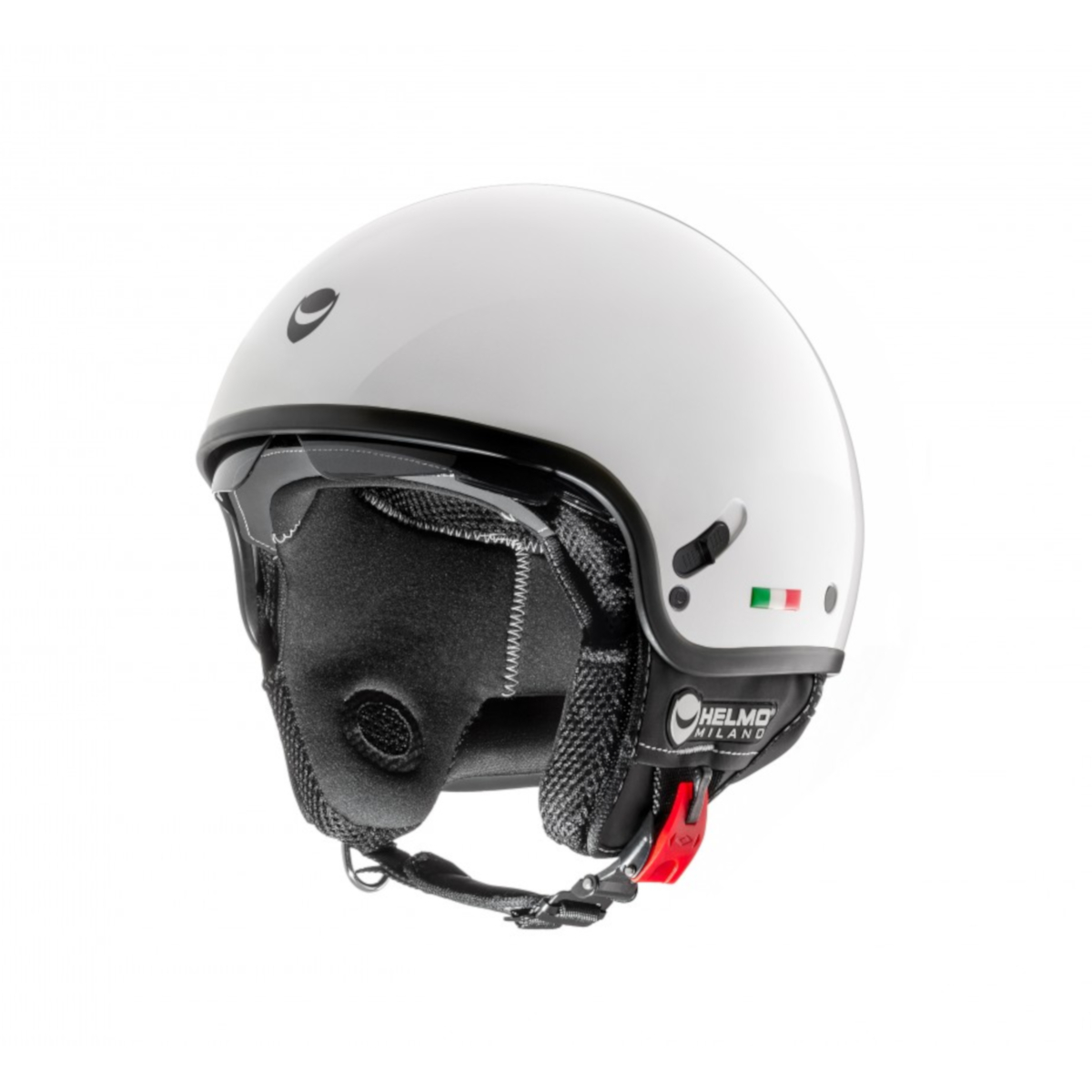 Helmo Milano Demi Jet, Puro Slider, blanc, brillant