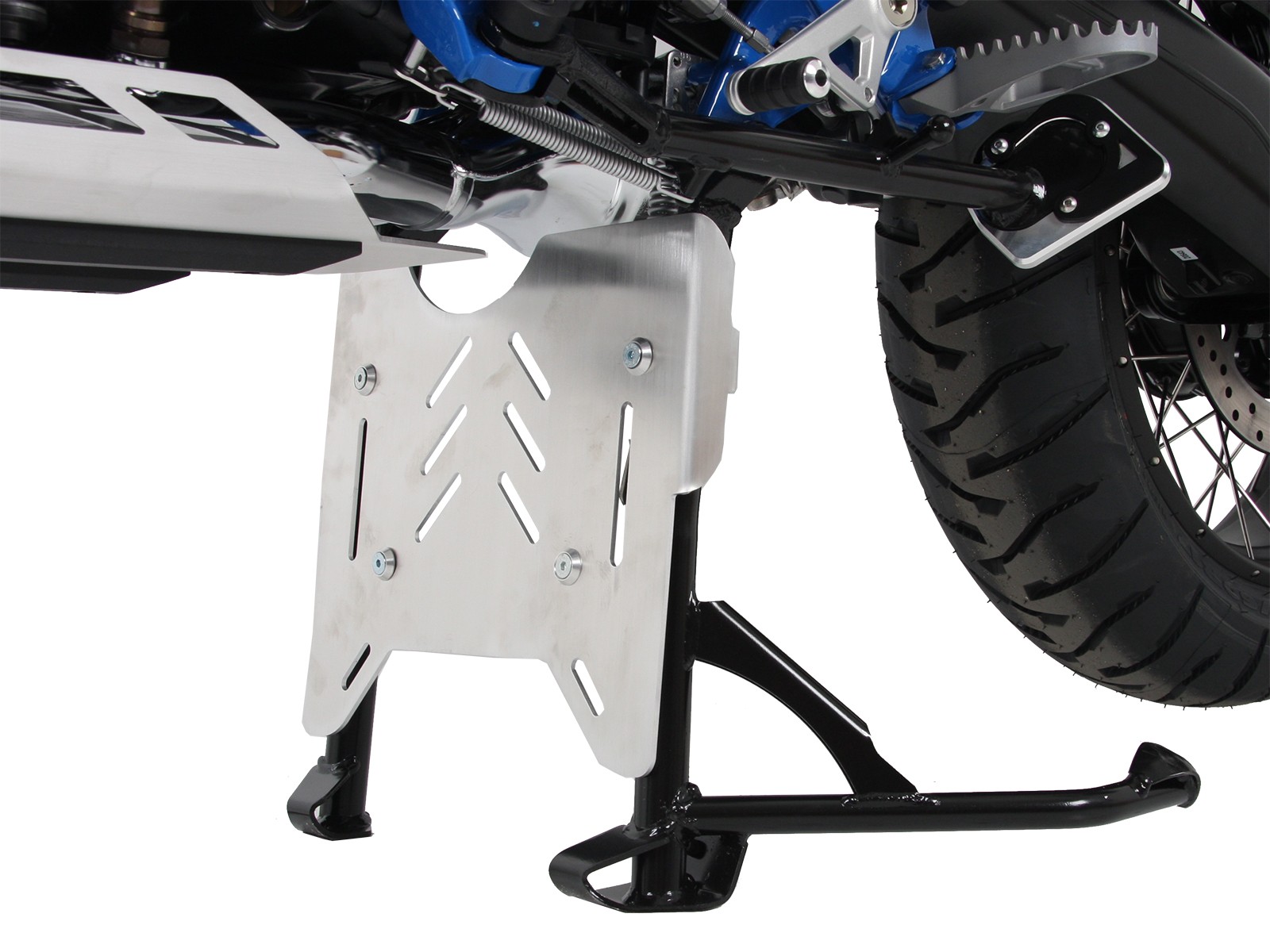 Plaque de protection en aluminium pour béquille principale d'origine pour BMW R 1250 GS (19-23) Hepco & Becker