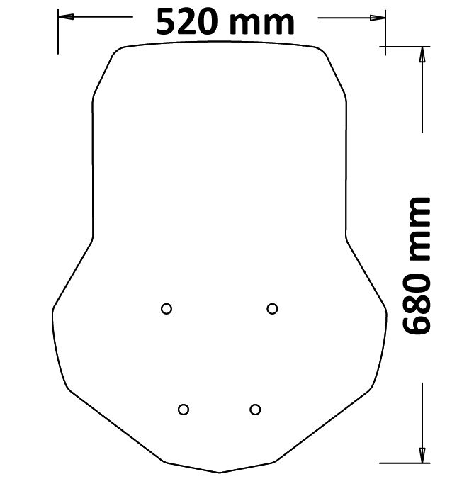 Pare-brise mi-haut transparent avec sérigraphie pour Aprilia SR GT 125 / 200