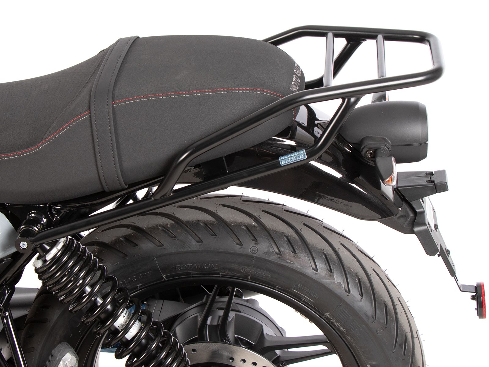 Porte-bagages tubulaire noir pour Moto Guzzi V7 850 Sport (25-) Hepco & Becker