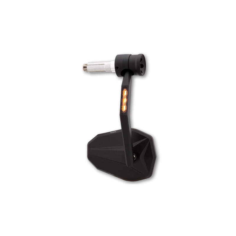 HIGHSIDER pro Rétroviseur d'extrémité de guidon Victory-RIM Noir Avec clignotant LED/feu de position (1pc)