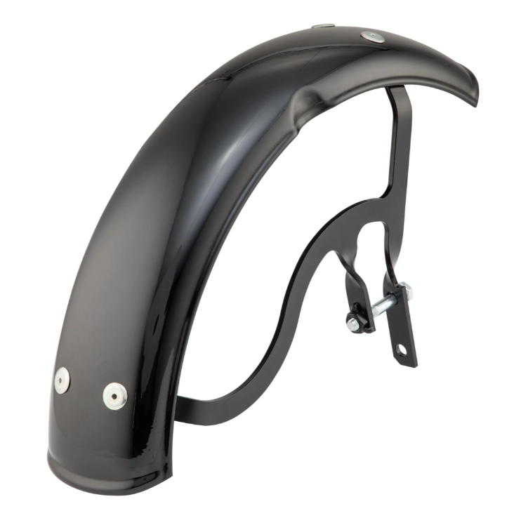 Aile Garelli pour Vespa PX 80-200ccm, métal, noir brillant