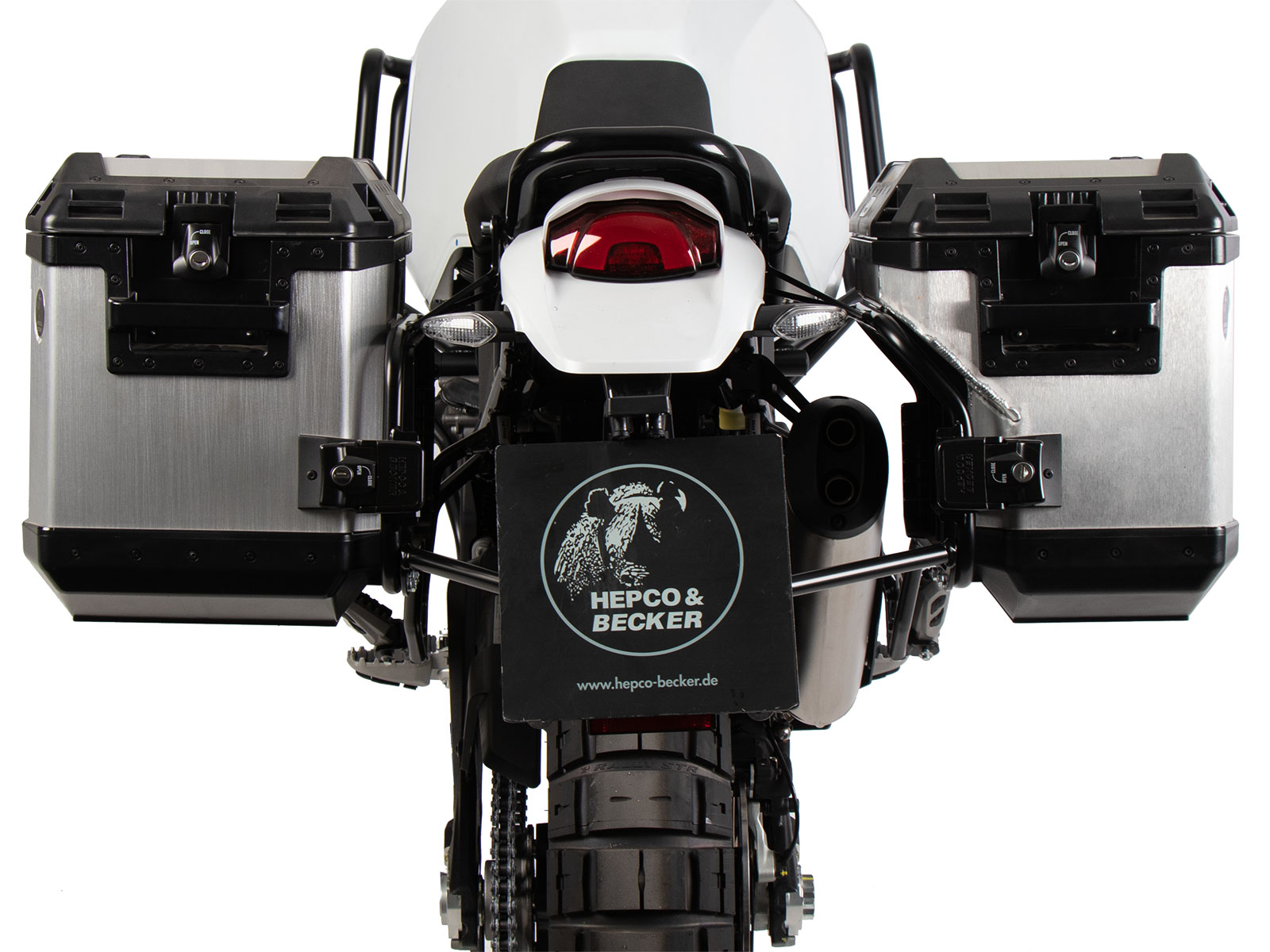 Kit de support de valises Cutout support incl. kit de valises Xplorer Cutout argent pour Ducati Desert X Rally (24-)