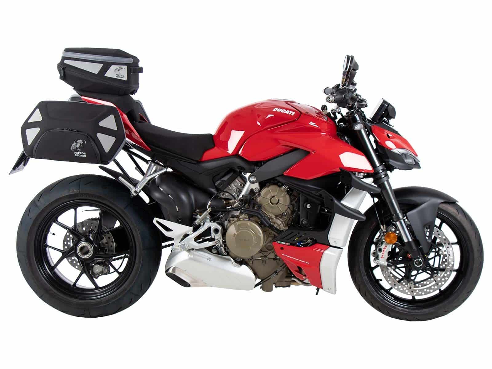 Supports latéraux C-Bow noirs pour Ducati Panigale V4 /S /R (18-24) d'origine Hepco & Becker