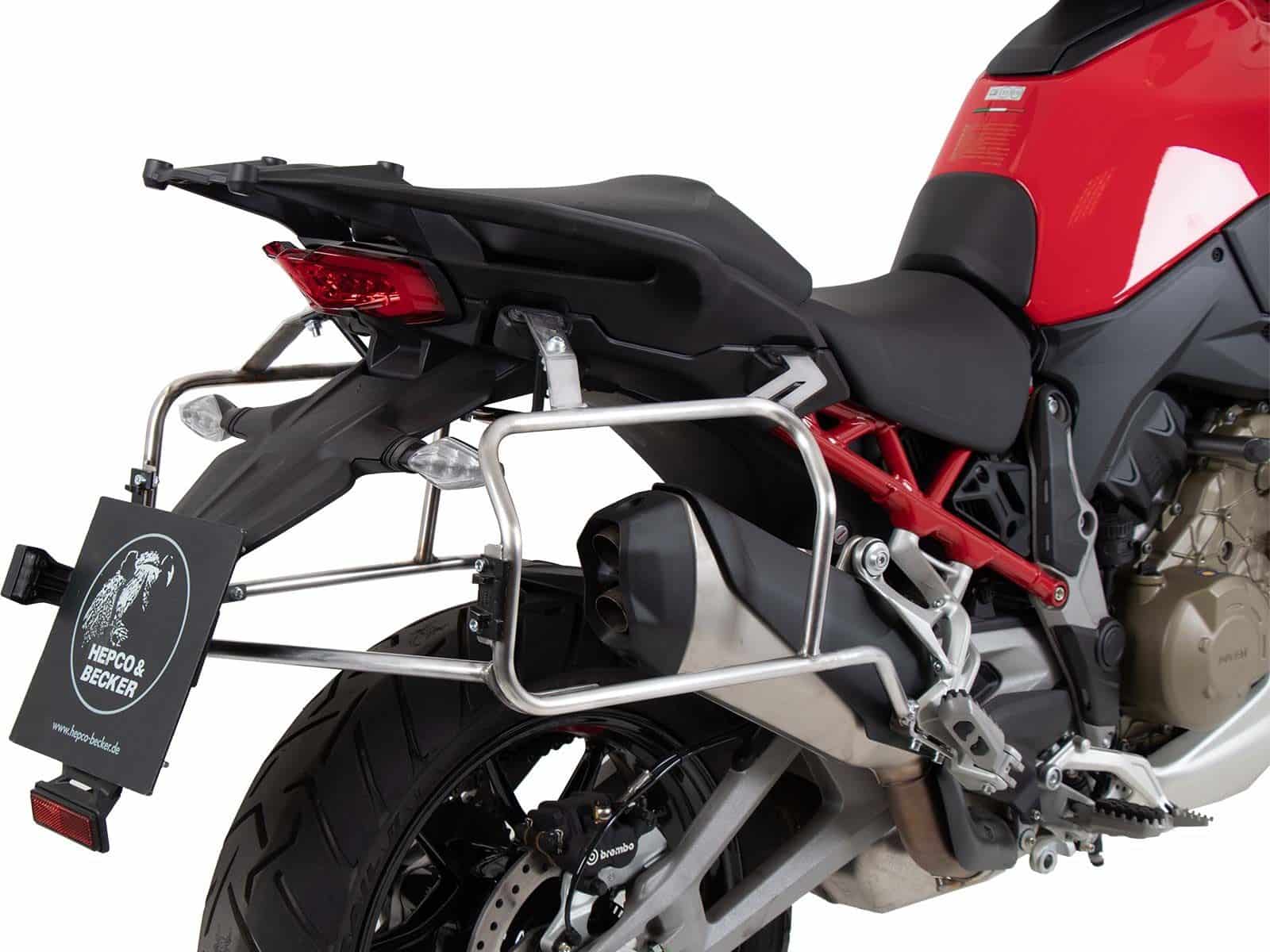 Kit de support de valises Cutout y compris kit de valises Xplorer Cutout noir pour Ducati Multistrada V4 /S (25-)