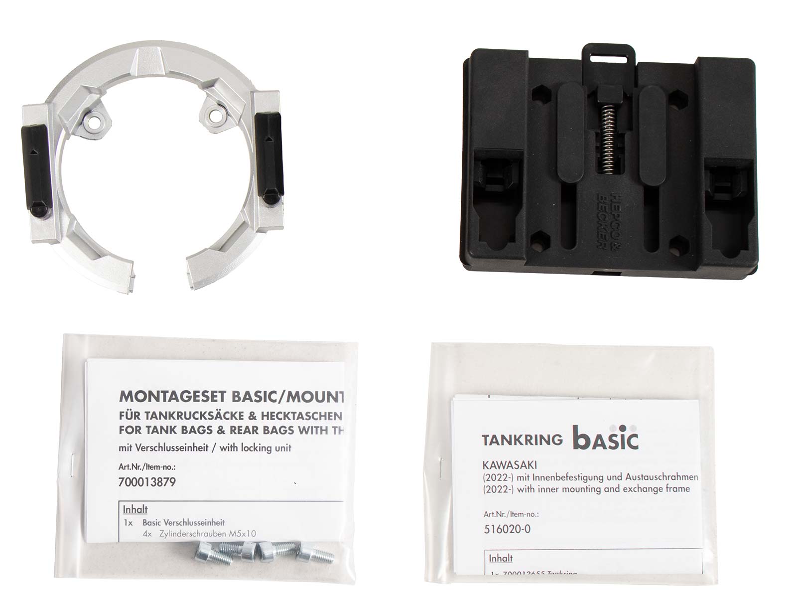Anneau de réservoir Basic avec unité de fermeture de la sacoche de réservoir pour Kawasaki Z 900 /SE (25- ) Hepco & Becker