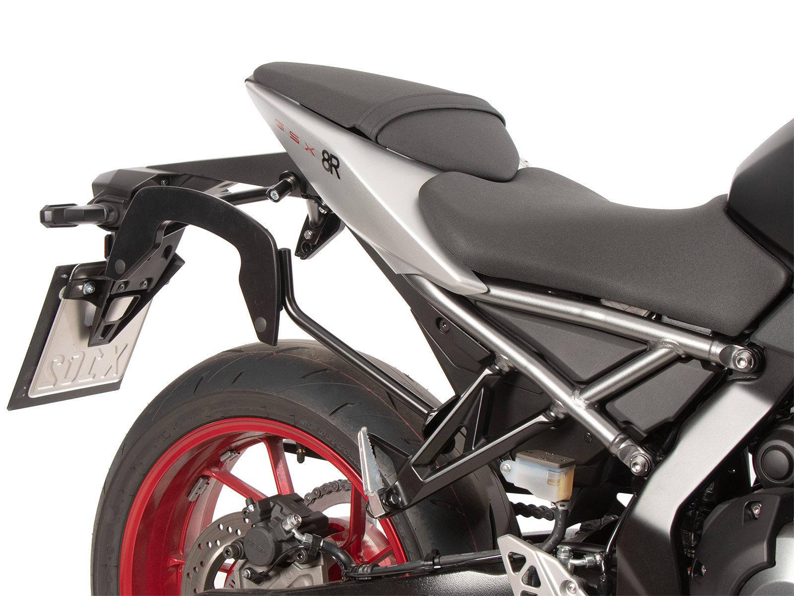 Supports latéraux C-Bow noirs pour Suzuki GSX-8R (24- ) Hepco & Becker