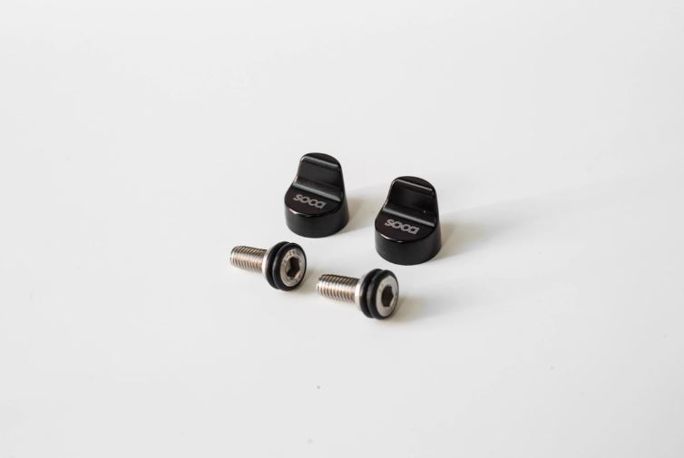 Cache trou de rétroviseur gauche & droite SOCA pour Vespa Primavera/Sprint/Elettrica 50-150ccm, noir