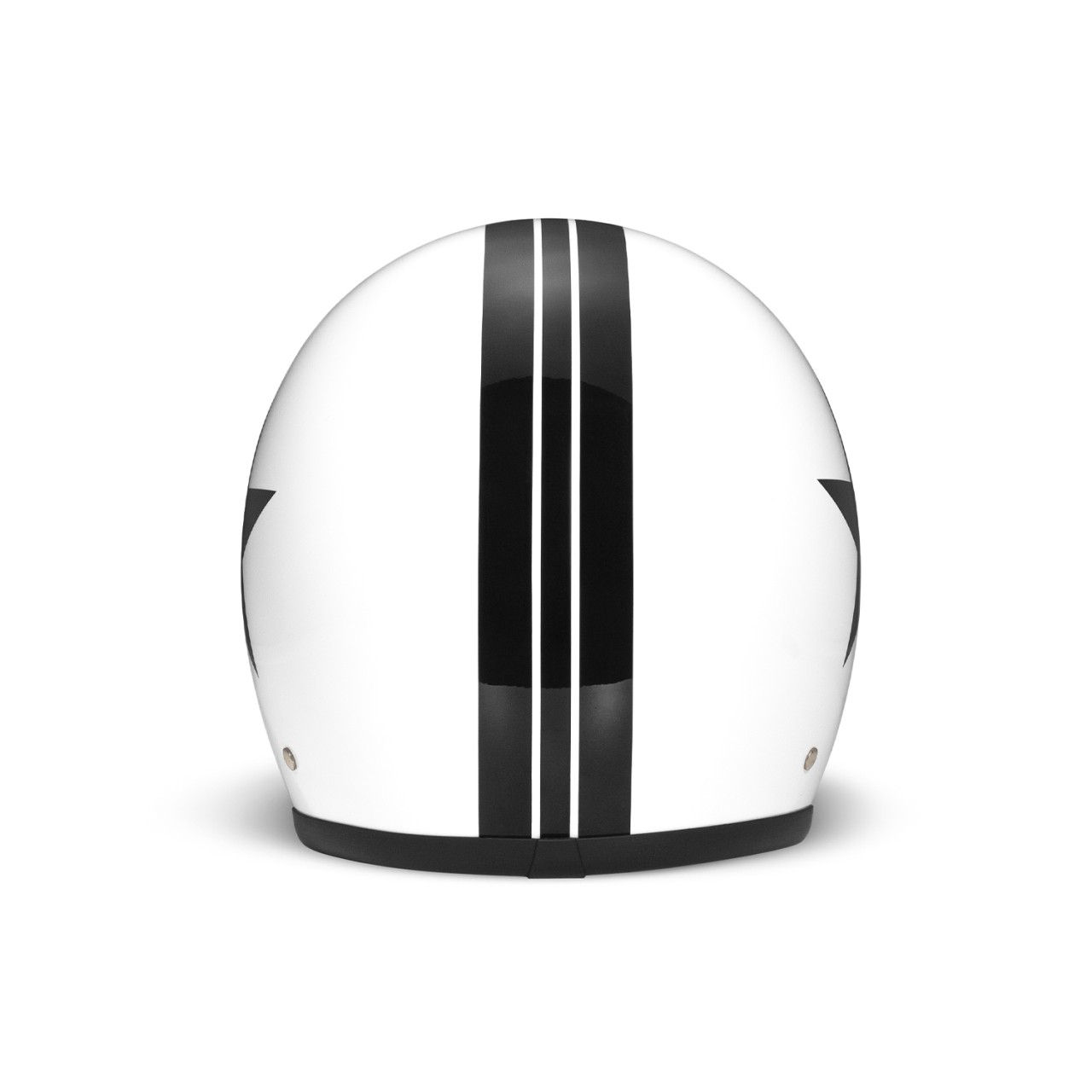 DMD casque jet rétro, blanc, mat, Star White, fibre de verre, ECE 22.06