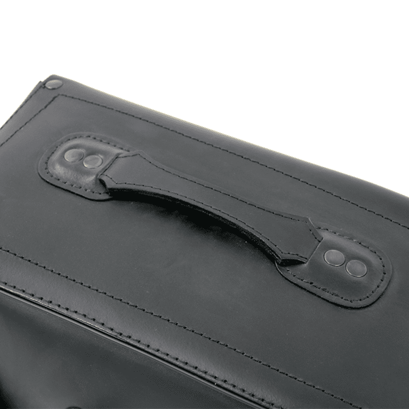 Jeu de valises latérales Buffalo Big Custom noir pour porte-sacs tubulaires Hepco & Becker