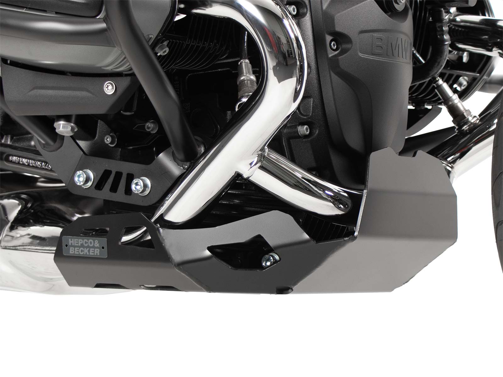 Plaque de protection moteur noire pour BMW R 12 Nine T (24-) Hepco & Becker