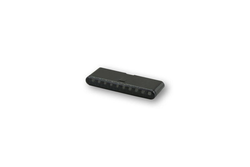 HIGHSIDER Pro Stripe-Run LED Module de clignotants séquentiels Boîtier noir / lentille gris fumée (paire), avant &
