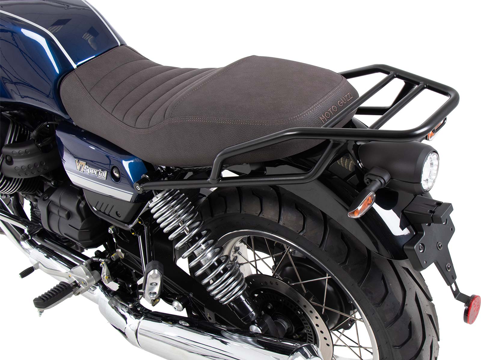 Porte-bagages tubulaire noir pour Moto Guzzi V7 850 Stone Corsa (2024) Hepco & Becker