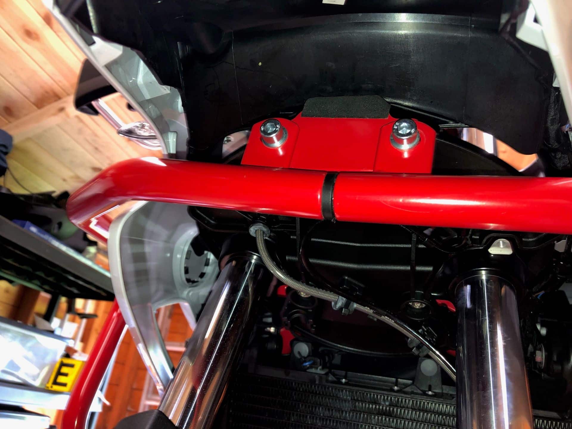 Arceau de protection moteur rouge pour BMW F 800 GS (08-18) Hepco & Becker