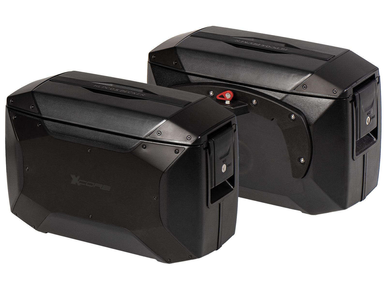 Kit de valises latérales Xcore noir pour support C-Bow Hepco & Becker