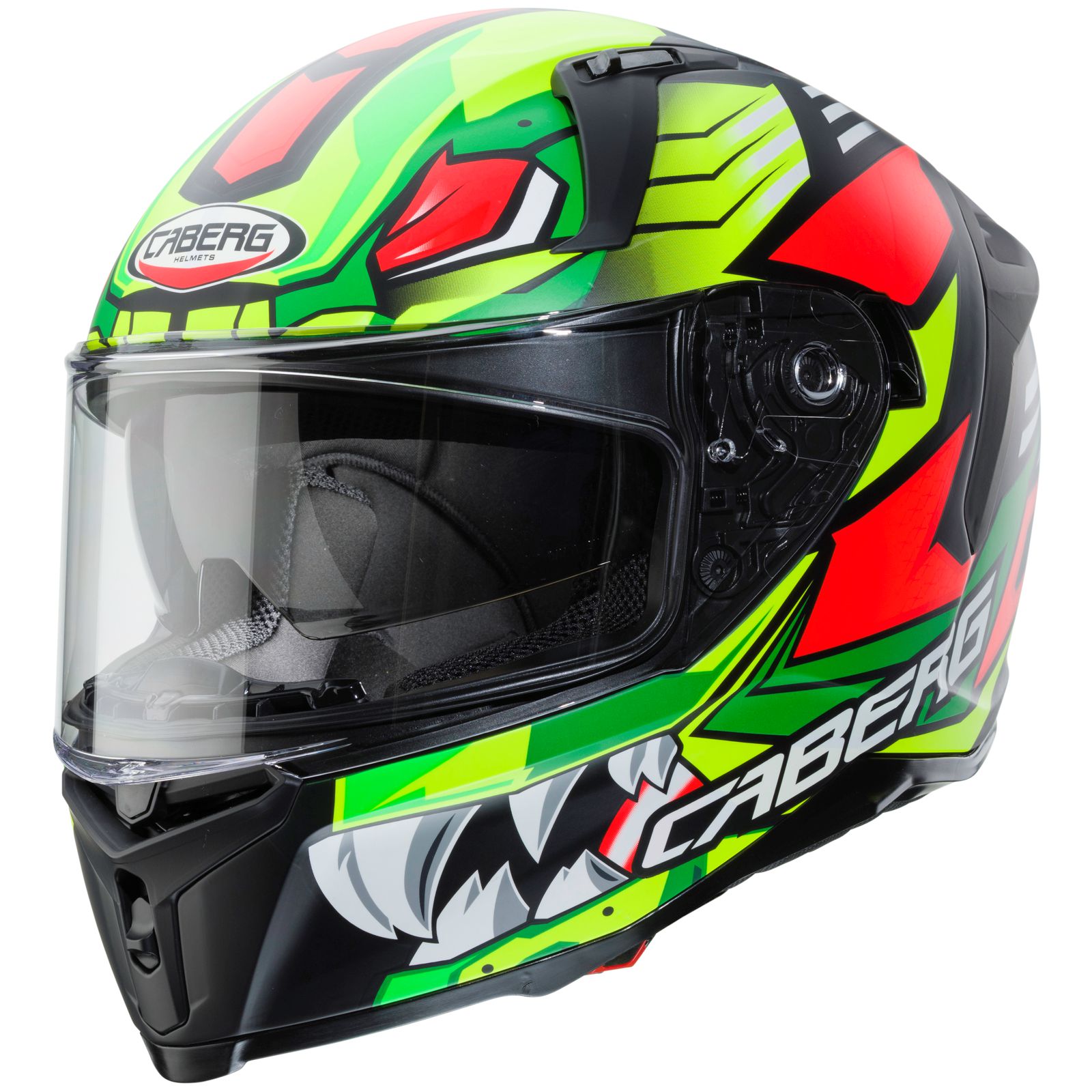Caberg casque Avalon Giga, noir mat/jaune fluo rouge