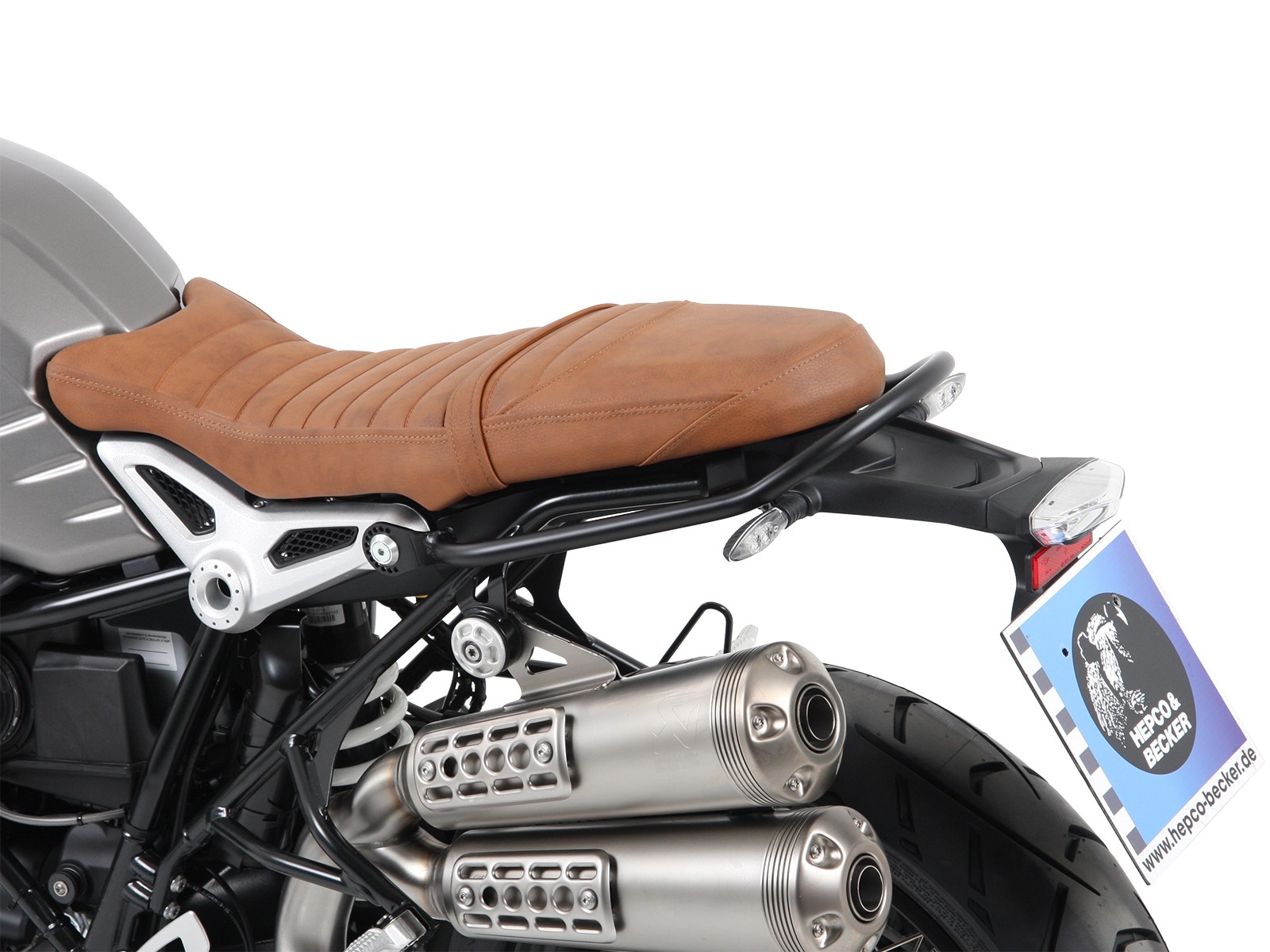 Poignée de maintien du passager / rail noir pour BMW R nineT Pure (17-23) Hepco & Becker